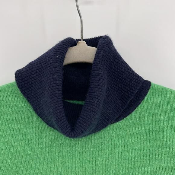 Talbots 100% cashmere colorblock turtleneck knit sweater - Picture 5 of 6